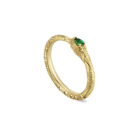 gucci emerald snake ring|gucci interlocking g ring.